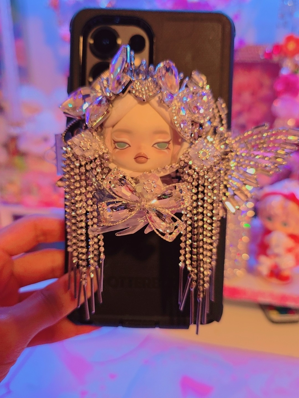 Crystal Sp Phone Clip Accent in Silver